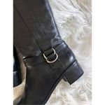 Bandolino  Boots Womens 7.5 Collyer Knee High Tall Riding Heels Black Leather Zip Photo 1
