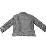SILKLAND Black White Gingham Check Button Front Blazer Jacket Pockets Size 4 Photo 1