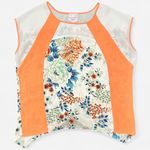 Romeo + Juliet Couture chrysanthemum floral sheer oversize medium blouse Photo 7