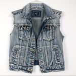 Rue 21  Denim Lace Vest Size Small Color Block Size Smal Photo 0