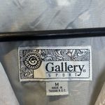 Vintage 80s Gallery Sport Windbreaker Jacket Size Medium Silver Photo 5