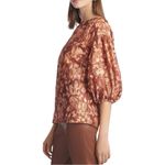 Sachin + Babi Mallory Blouse in Burgundy Peony Floral size XS Eyelet NWT Photo 1