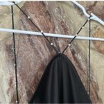 Commense Hold My Pearls Open Back Satin Long Dress size XL Black Photo 3