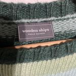 Wooden Ships Women Autumn Striped Chunky Crewneck Mohair Wool Sweater Green XS Photo 3