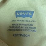 Levi's Yellow Crew Neck Short Sleeve Crop Boxy Graphic Football T-shirt Size XS Photo 2