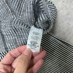 Caution to the Wind  Black and White Striped Button Front Crop Jumpsuit Small Photo 3