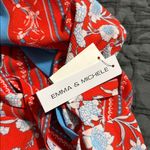 Emma & Michele Emma & Michelle size 6 red white & blue v-neck wide leg cropped pants jumpsuit Photo 11