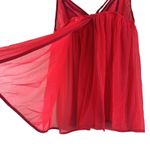 Victoria's Secret Victoria’s Secret Babydoll Dress Womens L Red Sexy Sheer Lace Lingerie Coquette Photo 2
