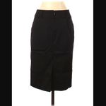 White House | Black Market WHBM Pencil Skirt 0 Black Sheen Wide Belt Loops Business Casual Office Career Photo 2