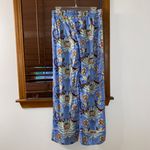 Anthropologie NWT $50 x Victoria Garcia Dark Blue Flannel Pajama Pull-On Pants S Photo 3