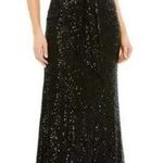 Mac Duggal 26693 Sequined Black Evening Gown Maxi Dress Size 4 NWT Photo 0