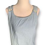 Vintage Denim & Co Dress Denim Pinafore Light Wash Button Detail Sleeveless Maxi Blue Size M Photo 1