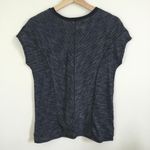 Lululemon Heathered Black Retreat Athletic Workout Tee Shirt Photo 9