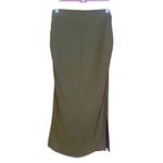 Old Navy Army Green Maxi Side Slit Skirt Sz M NWT Photo 1