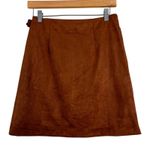 Banana Republic  Mini Skirt Women 2 Brown Faux Suede 70s Western Equestrian Photo 3