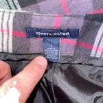 Tommy Hilfiger  Plaid Mini Skirt Lined Size 4 Black Grey White Pink Zips In Back Photo 3