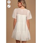Lulus Tier We Go White Tiered Short Sleeve White Mini XS Photo 3