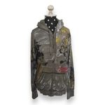 Billabong  Womens Hoodie‎ Size Large Olive Green Asian Inspired Black Gold Red Photo 2