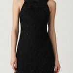 Scala Vintage  Black Silk Beaded Sequin Evening Party Formal Dress Sz PXL Photo 0