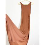 l*space L Tiana Maxi Dress Size Large Coffee Tan Cut Out Side Stretch Quiet Luxury Photo 10