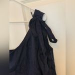 J.Crew Elegant Navy One-Tied Shoulder Linen/Cotton Blend Dress. Size-Small Photo 1