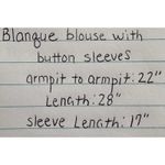 Blanque Blouse Women Black Medium Oversized Boxy Lagenlook Artsy Made in USA Photo 5