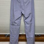 Emporio Armani  Purple Lightweight Cotton Back Embroidery Logo Straight Leg Pants Photo 2