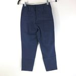 Isaac Mizrahi Live! Petite 24/7 Stretch Wide Waistband Ankle Pants Navy Blue 0P Photo 1