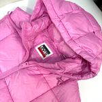 Levi's Hooded Anorak Puffer Vest Hooded Baby Pink Medium Quilted Lined NWT Photo 15