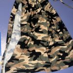 Camo Long Dress w slit | Urban rose | Large Green Photo 2