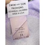 Vintage De Weese Design 60's USA Bathing Suit One Piece Black Floral Size 14/36 Photo 3