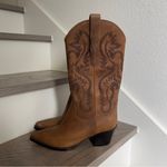 Jeffrey Campbell NWOB  Anthropologie Dagget Western Cowboy Boots in Brown Photo 4