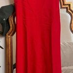 WAYF Red Satin Midi Slip Dress Photo 1
