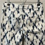 Free People  Indigo Skies Printed Cropped Leg Jeans, Size 27 Photo 6