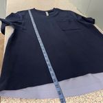 Athleta  Gallery Contrast Short Sleeve Tee Navy Blue Women’s Size M Photo 3