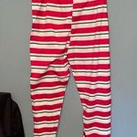 Place Adult Cotton Pajama Pants in Red, White, and Green Stripes Size XL Photo 0