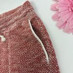 Faherty  Seabrook Jogger Sweatpants Whitewater Red Herringbone High Rise Photo 6