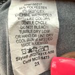 Vibe Sportswear Women 2X Floral Cold Shoulder Short Sleeve Shirt Black Dress Size XXL Photo 4