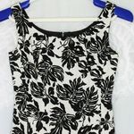 Lafayette 148 Dress Women's Size 2 Black White Floral Sleeveless Cotton Lined Photo 4