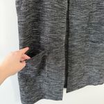 Eileen Fisher Open Front Textured Vest Gillet Grey Sz M Photo 2