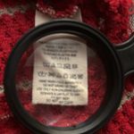 Free People  Waffle Knit High Low Oversized S Red/Beige Nautical Cherry Girl Boho Photo 11