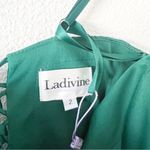 Ladivine by Cinderella Davine Satin Corset Formal Maxi Dress in Emerald Green Size 2 Photo 7