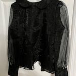 Night out Black sexy long‎ sleeve top size S Photo 0