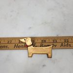 Vintage Dachshund Pin 3" Gold Tone Handmade Wiener Dog Brooch‎ Lapel Stick Photo 10