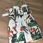 Farm Rio NWT Midnight Macaw Fiesta Off-White Sleeveless Flower Mini Dress Photo 7