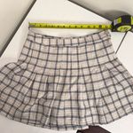 School girl beige , white and black plaid skirt Tan Photo 5