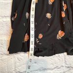 Free People  black floral printed Winter Sun Tunic swing Dress M Photo 7