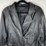 wilson's leather Vtg Y2K Wilson’s Leather Moto Cropped Jacket Sz Medium Biker Asymmetrical Photo 4