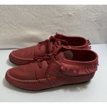 VTG 80S WOMENS 9 RED FRINGE LEATHER BOOTIES HUNTER’S RUN‎ BOOTS SHOES Photo 1