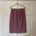 J.Crew  Zip Front Tulip Pencil Skirt 100% Wool Purple Womens 12 Photo 1